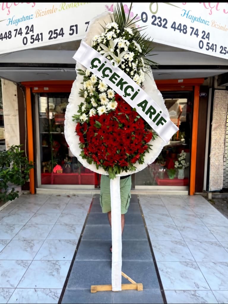 Kırmızı Beyaz Çelenk
